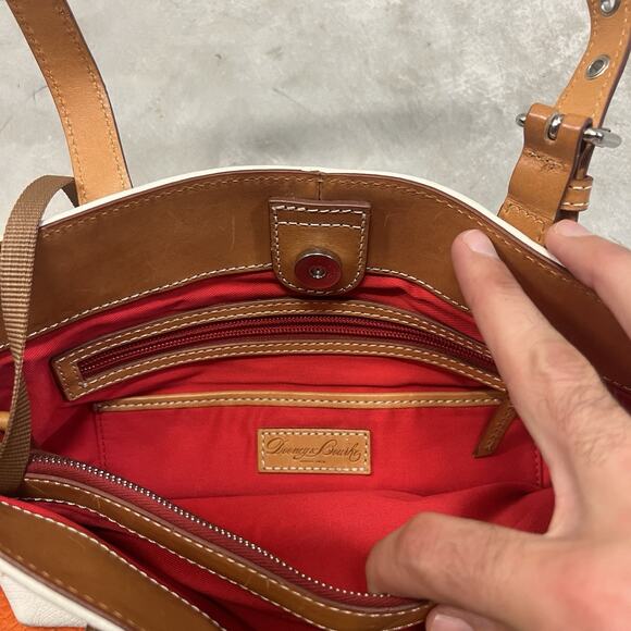 Dooney & Bourke White Patterson Emily Purse Handbag Tote Pebble Leather - Picture 3 of 6